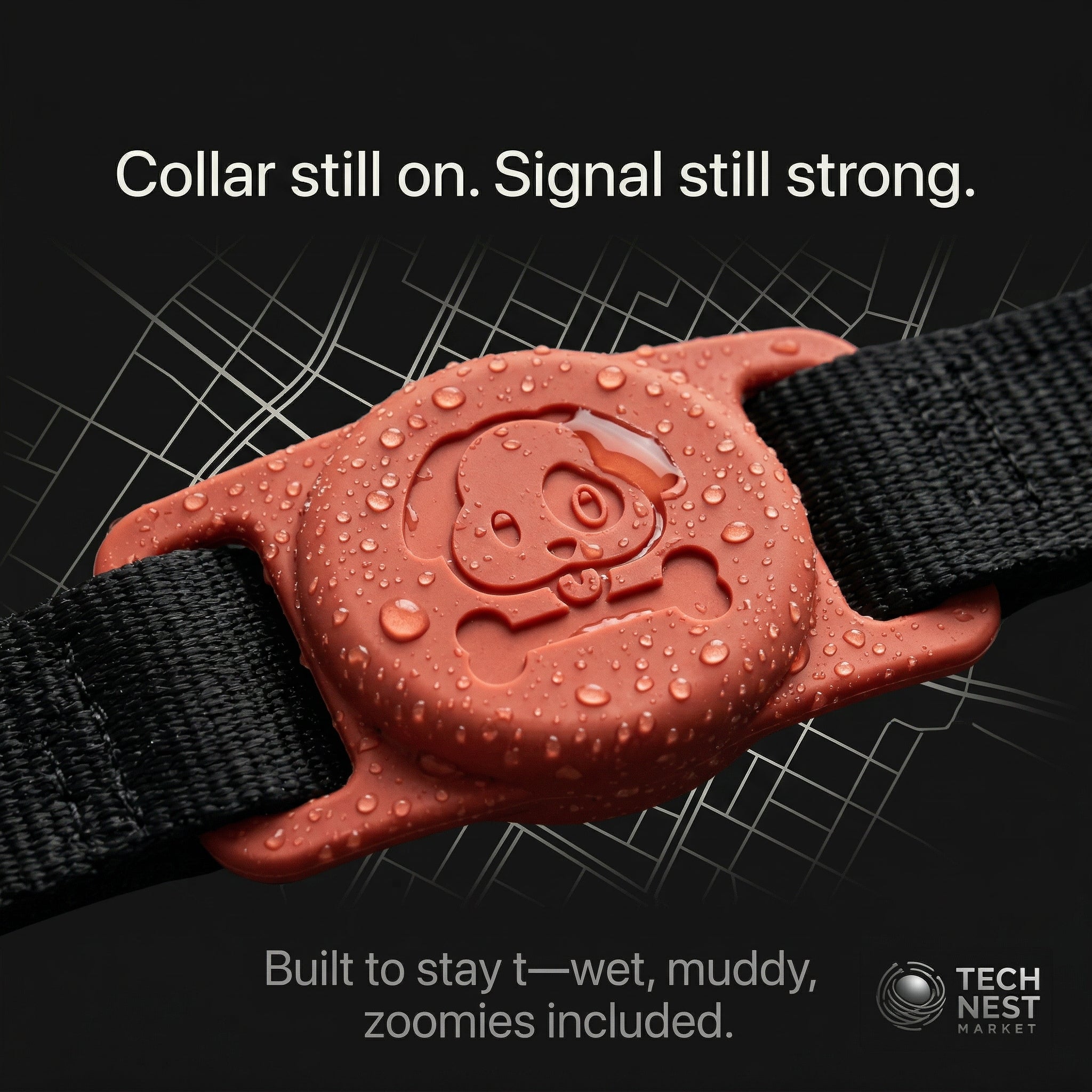 Waterproof Silicone Case for Apple Airtag Ideal for Dog and Cat Collars Slim and Stylish Anti-lost Tracker for Pets