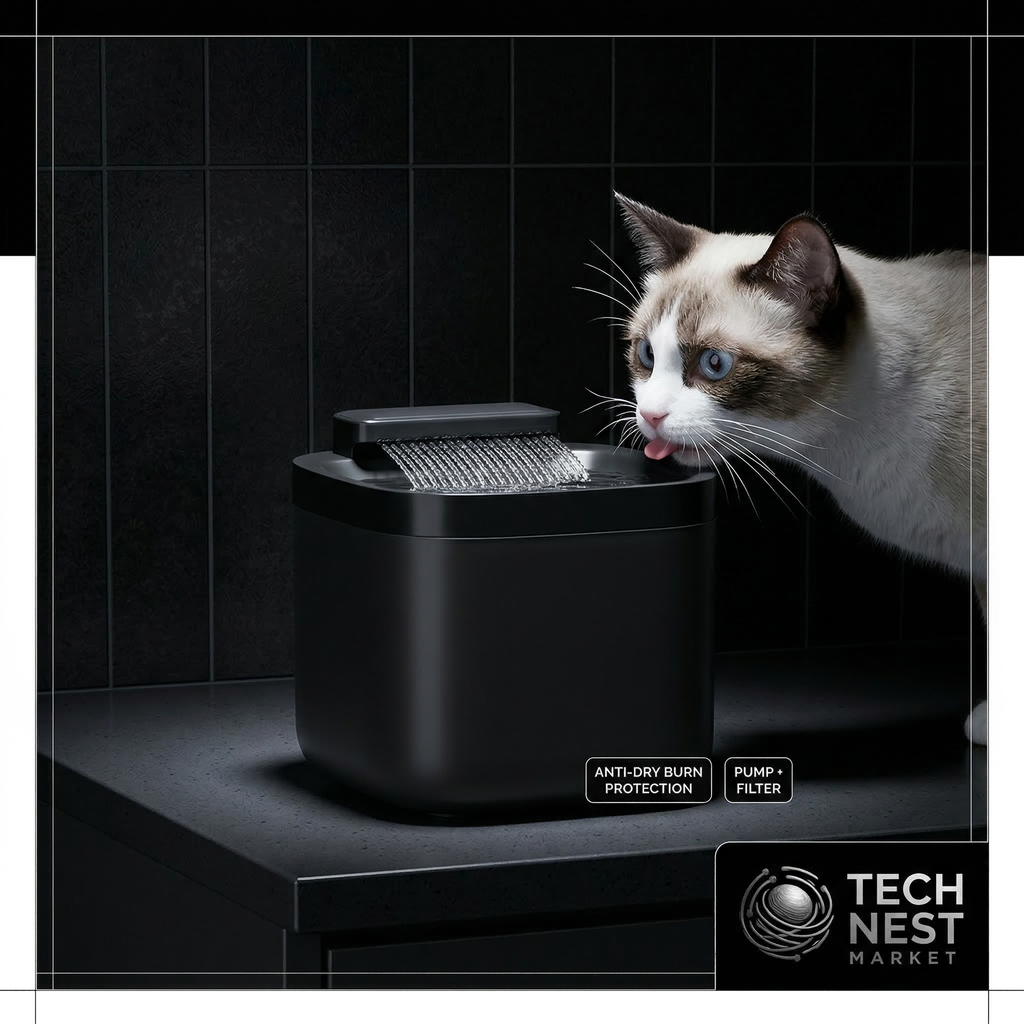 3L Pet Water Fountain with Pump & Filter Anti-Dry Burning