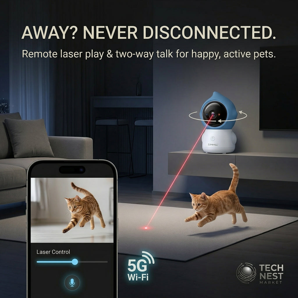 5GWiFi  Pet Camera with Laser light for Pets -  Full-Room View, 2-Way Audio