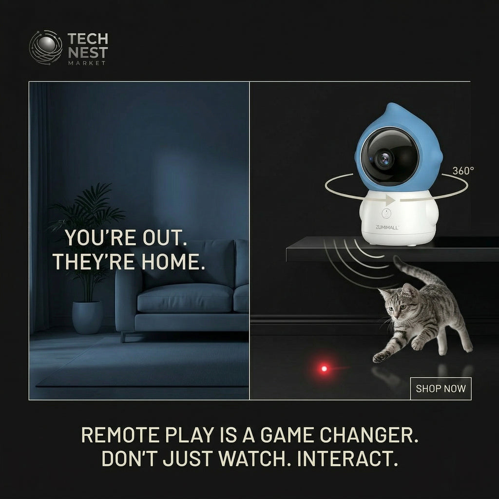5GWiFi  Pet Camera with Laser light for Pets -  Full-Room View, 2-Way Audio