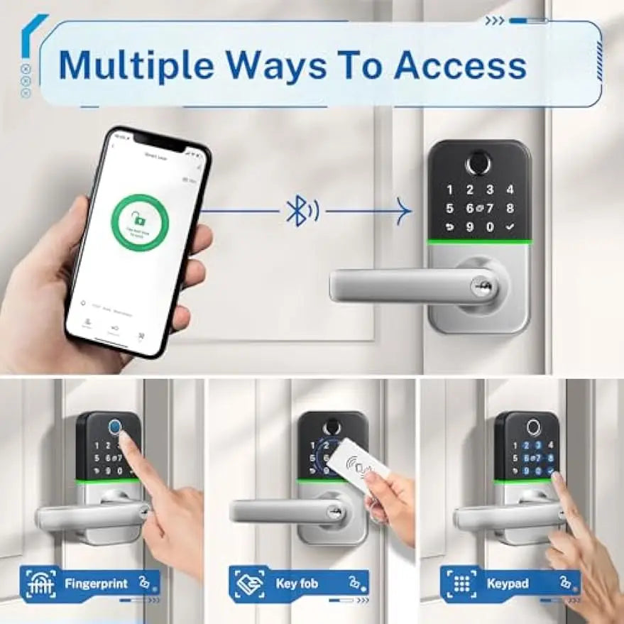 Smart Keypad Door Lock with Handle,  Keyless Entry.