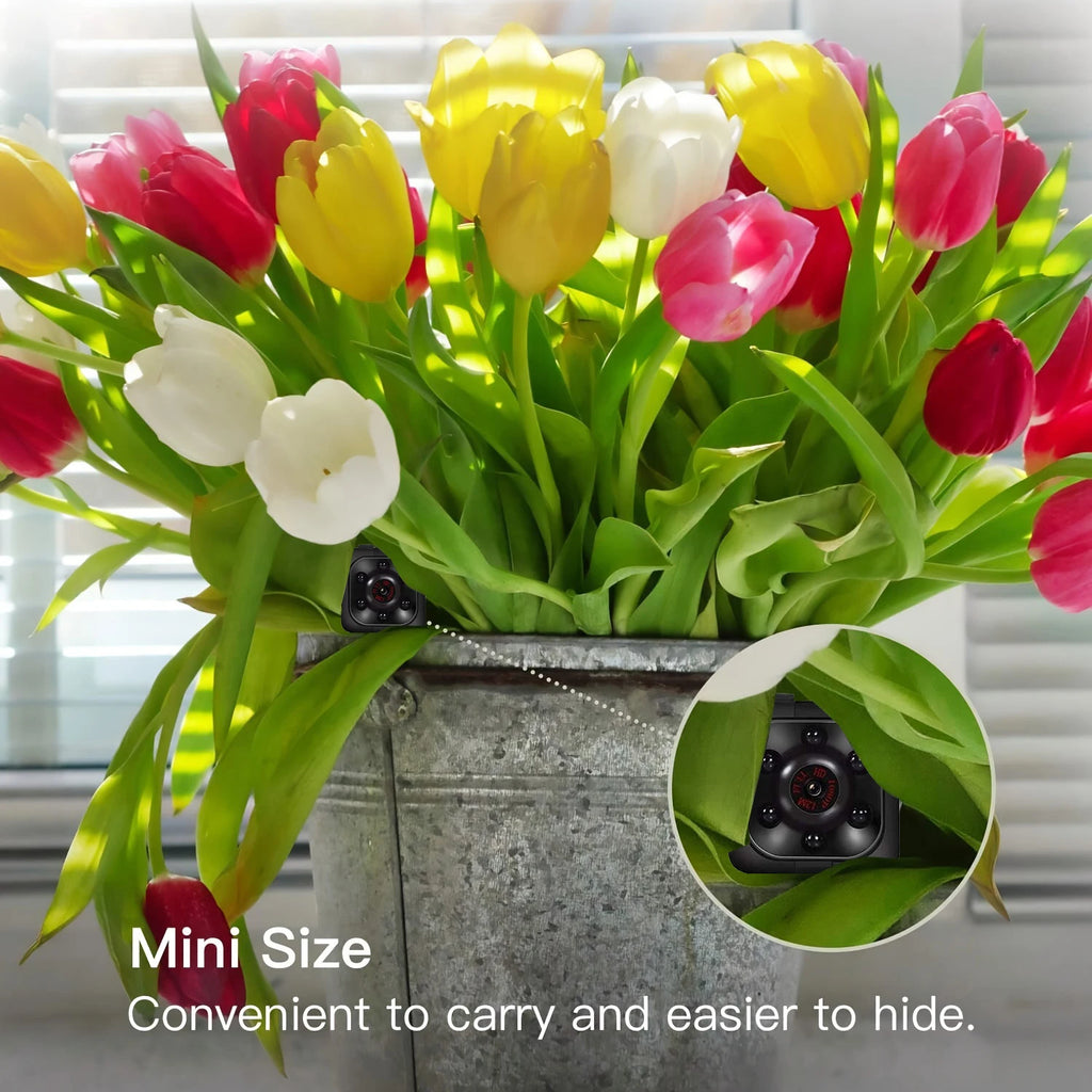 Mini Camera 1080P, Full HD with Night Vision, Motion Activation for Indoor / Outdoor