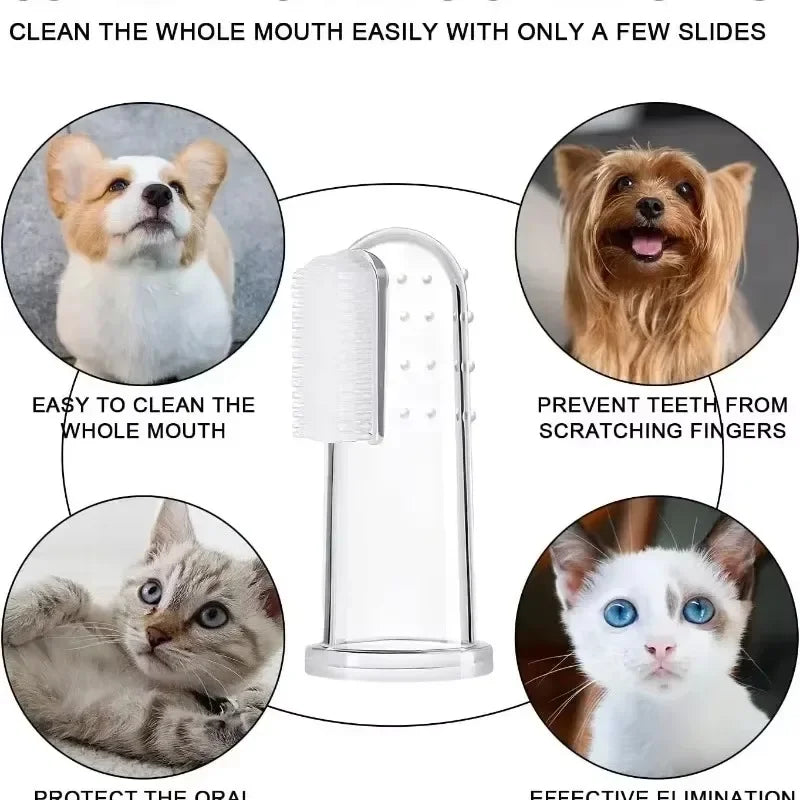Super Soft Pet Finger Toothbrush for Teeth Care