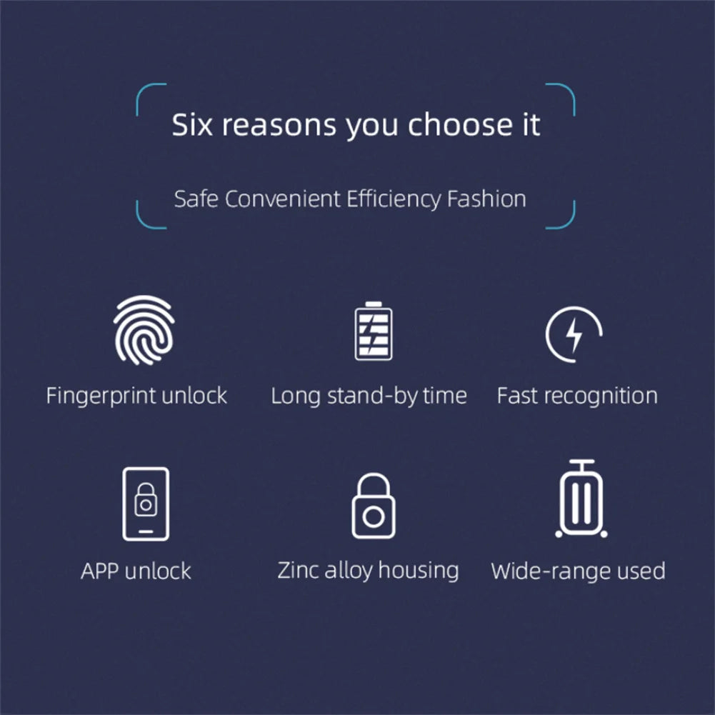 Smart Biometric Fingerprint  Keyless Padlock