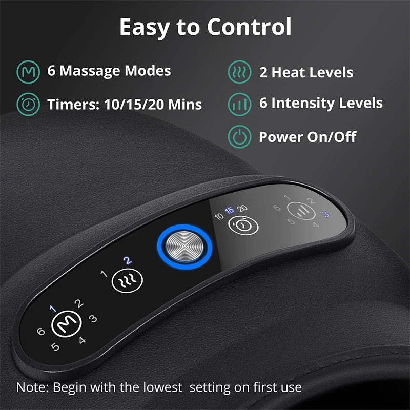 Wireless Electric Hand Massager with Air Compression and heat.