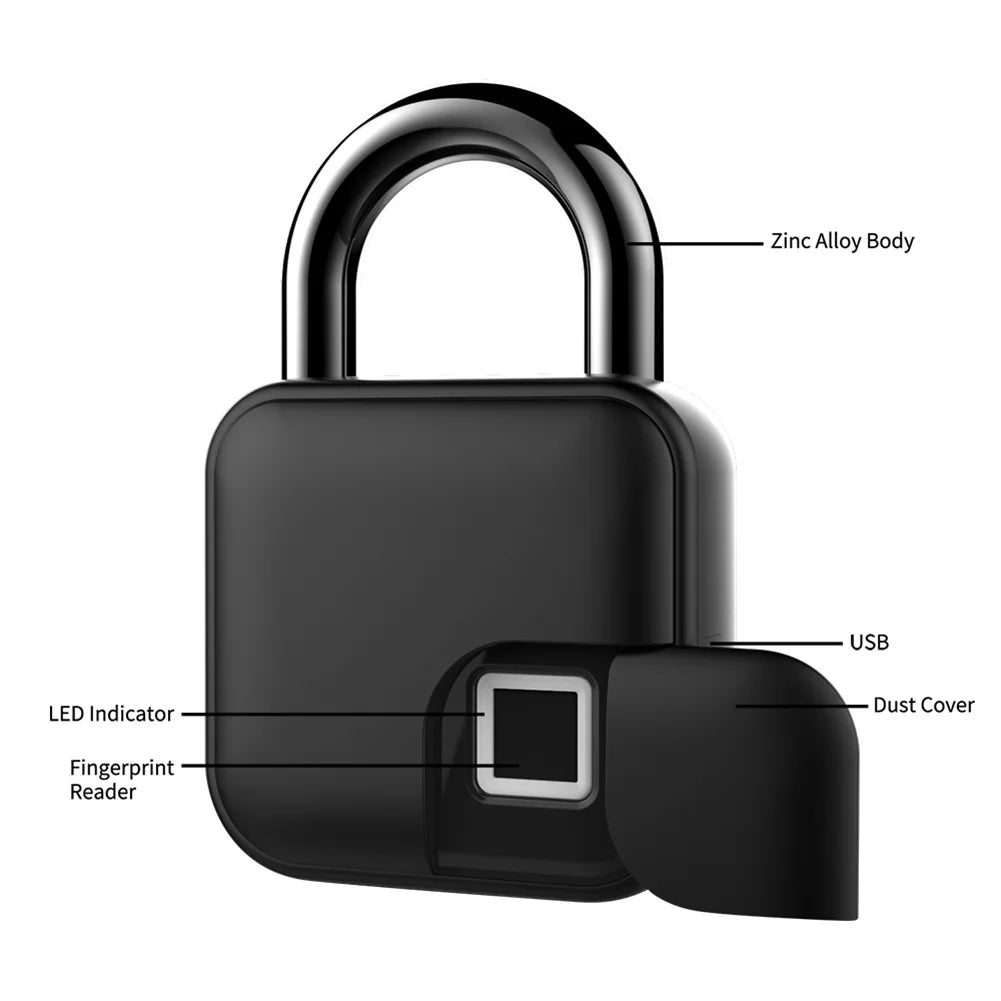 Smart Biometric Fingerprint  Keyless Padlock