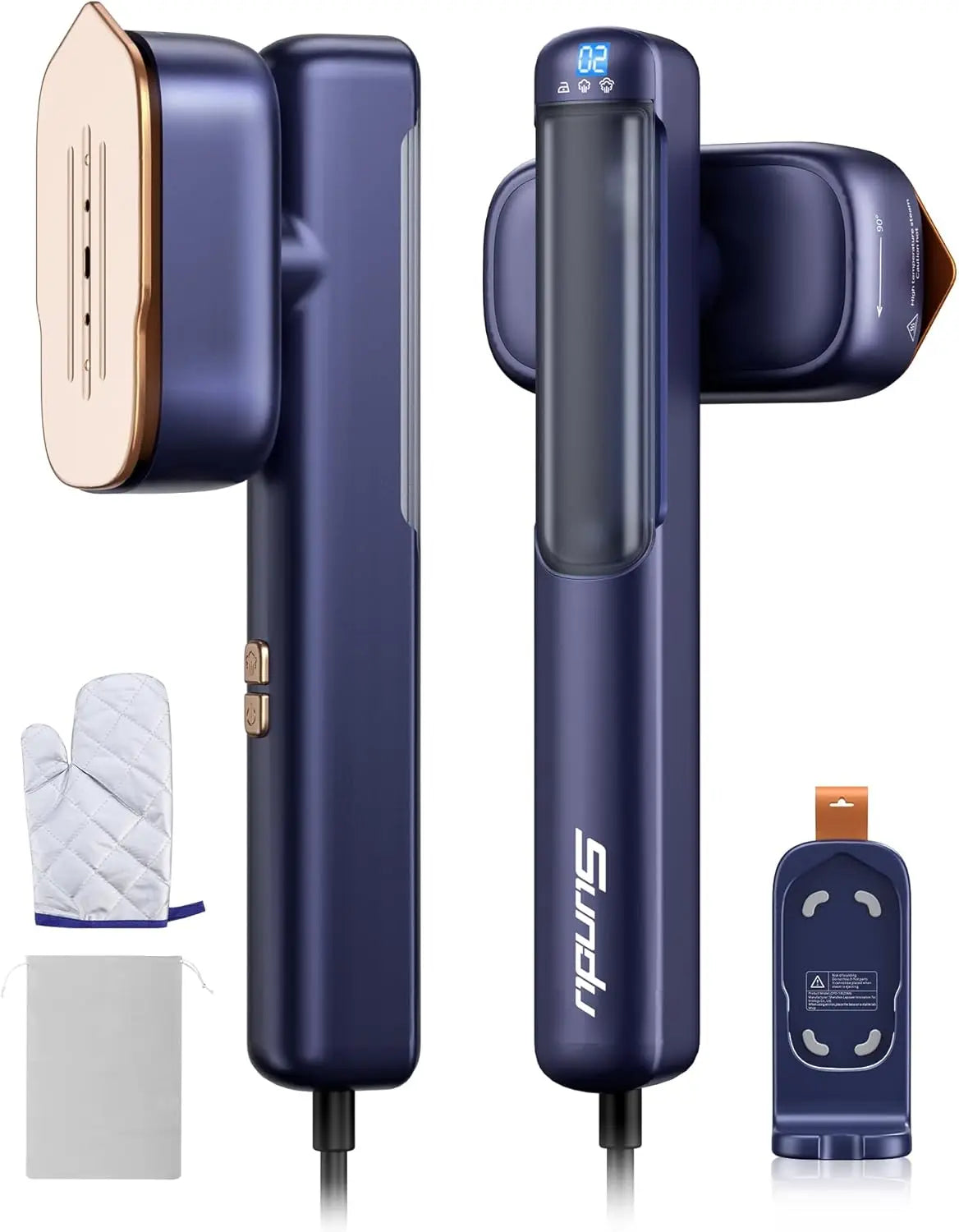 Steamer Iron for Clothes, Portable 2 In 1 Travel Handheld Garment Steamer,20 Minutes of Continuous Steam,100ml Water Tank