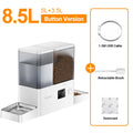 2 In1 Automatic Pet Feeder & Gravity Water Fountain 8.5L Button Version Auto Cat Kibble Dispenser with Water Refill Drinker