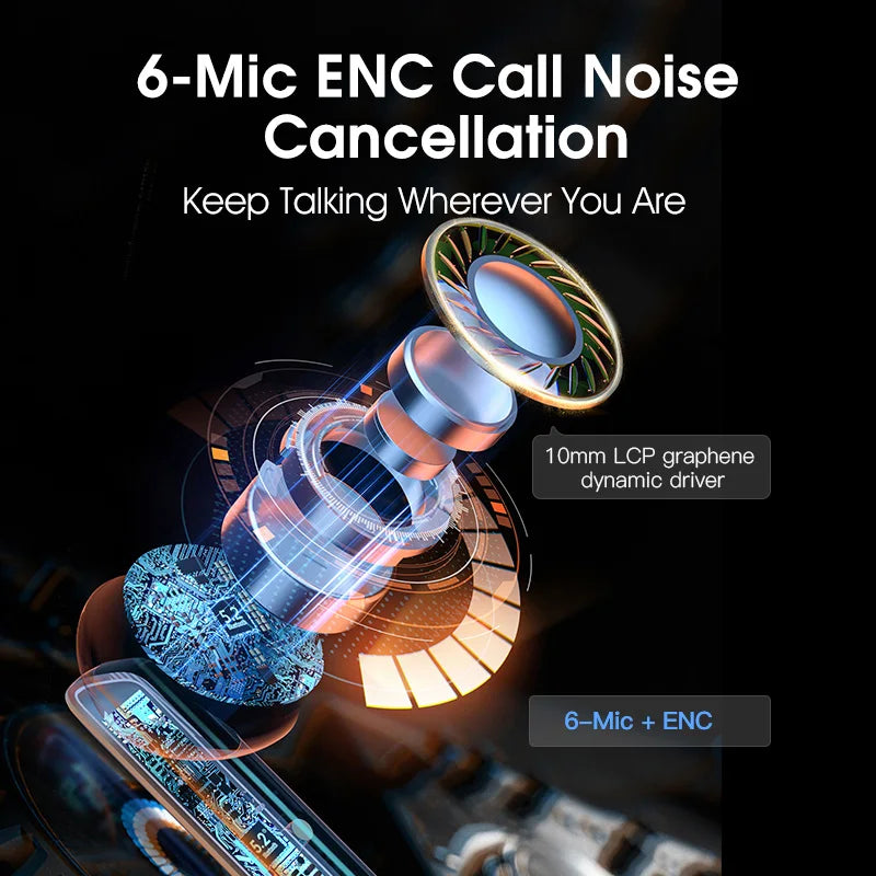 Earbuds 40dB Noise Cancelling,  Bluetooth.