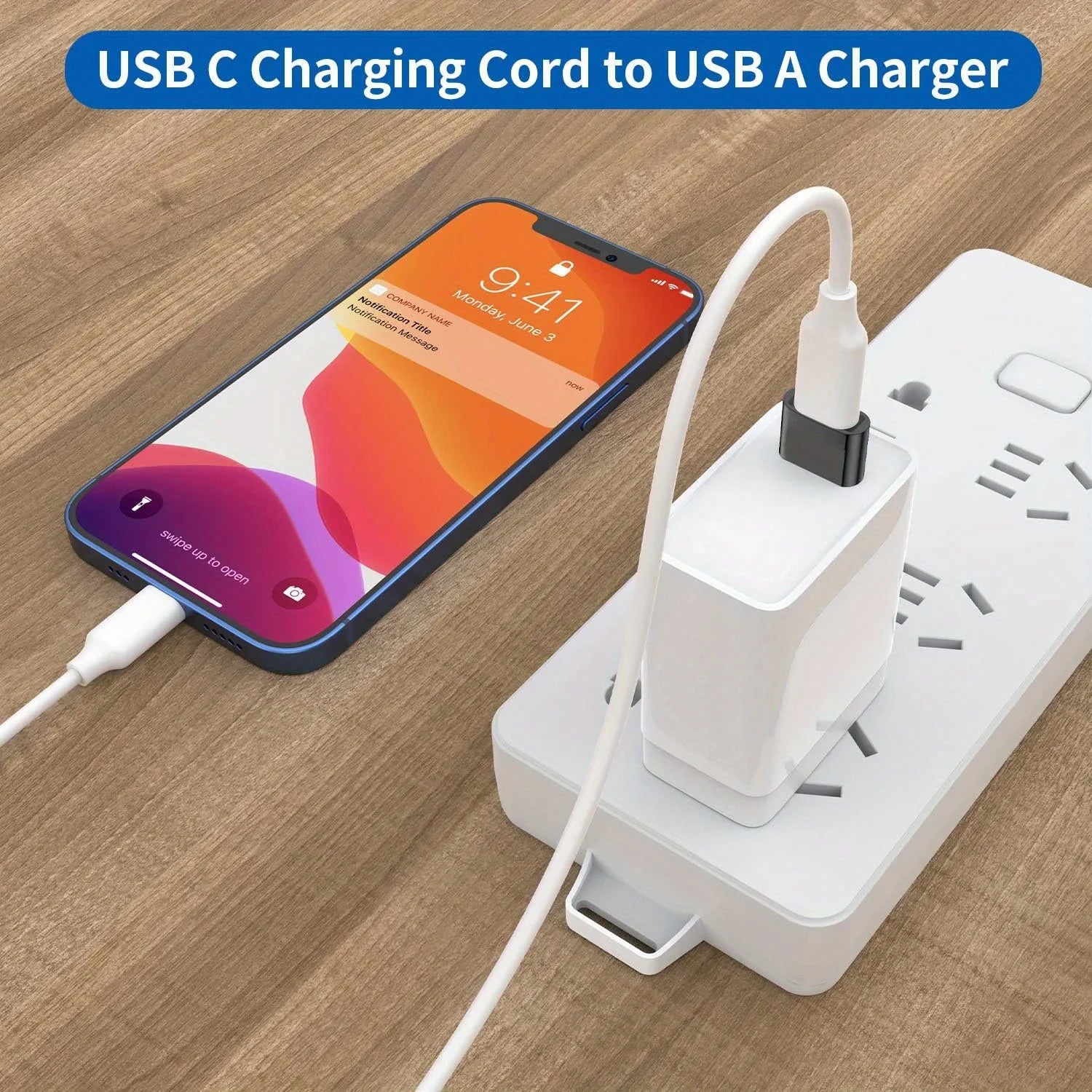 3-Pack USB to USB C Adapter, USB C Female to USB Male Super Fast Charging