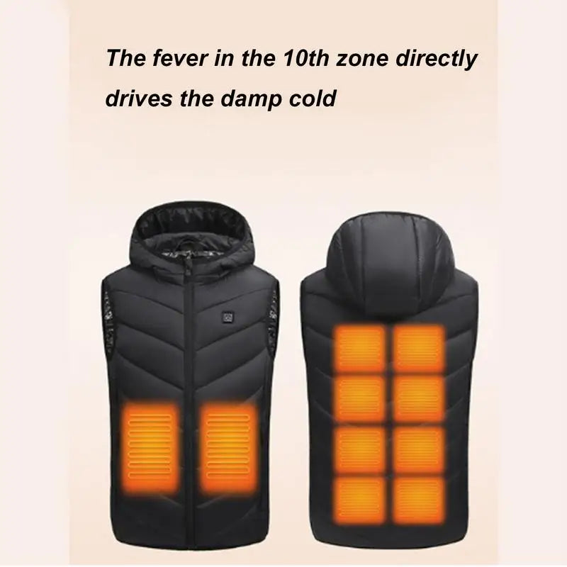 Heated Vest for Kids, 10 warming zones