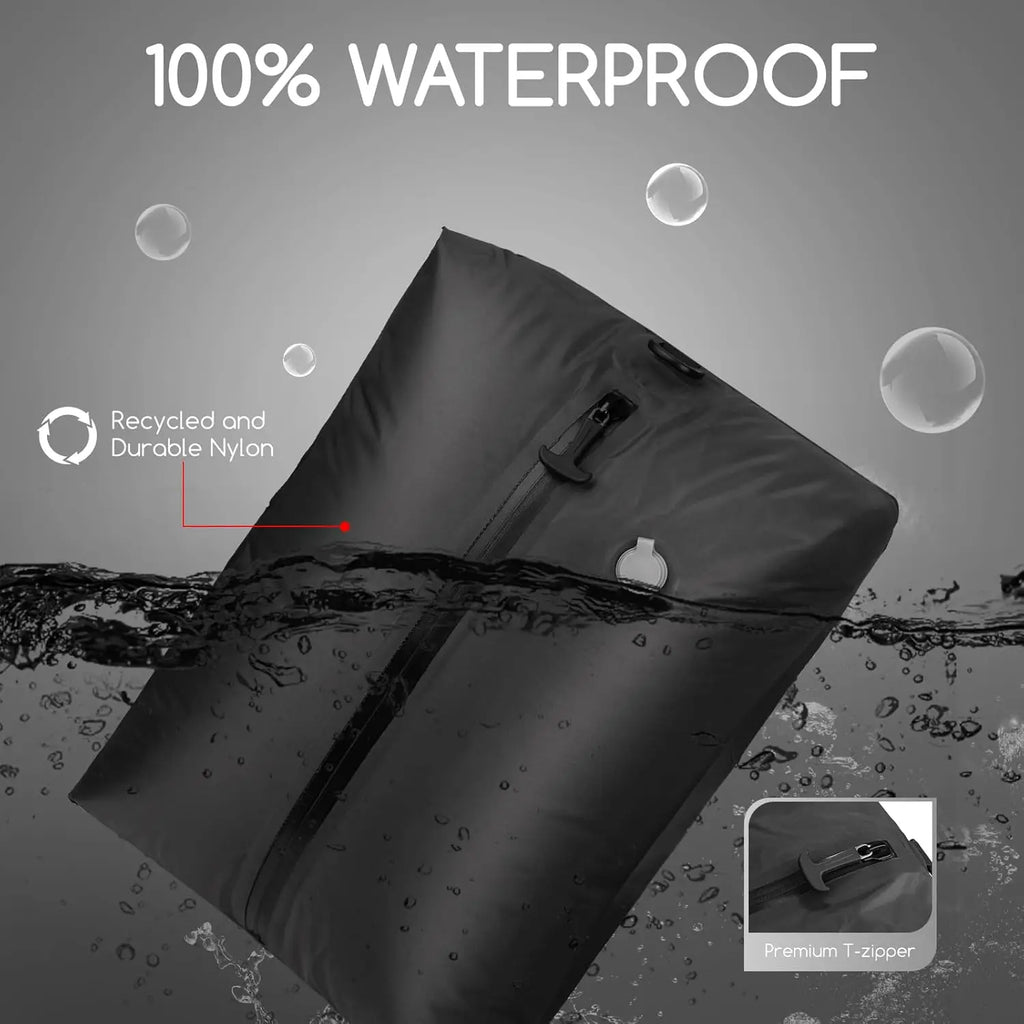 2-Pack Travel Vacuum Compression Bags with Hand Pump – Space-Saving Luggage Organize