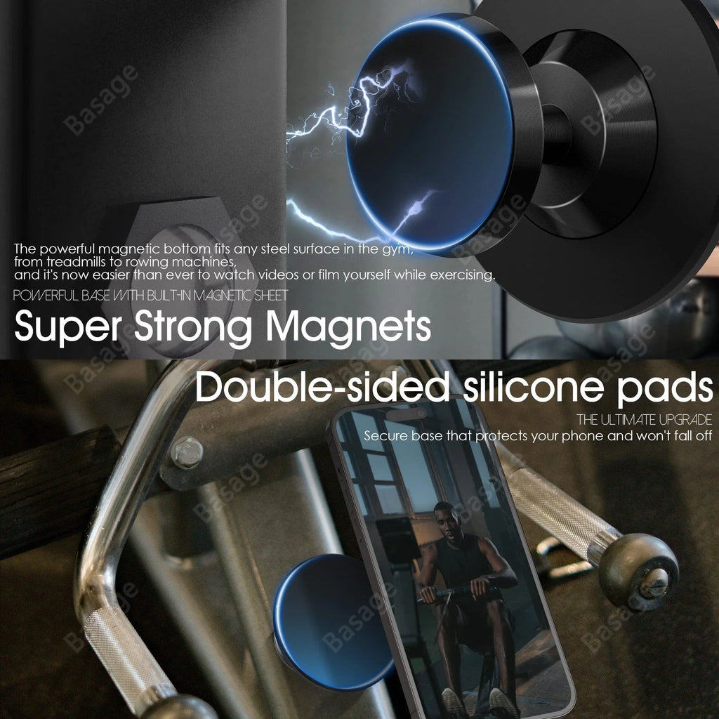Magnetic  Double-sided  Phone holder. Ideal for Gym Machines.