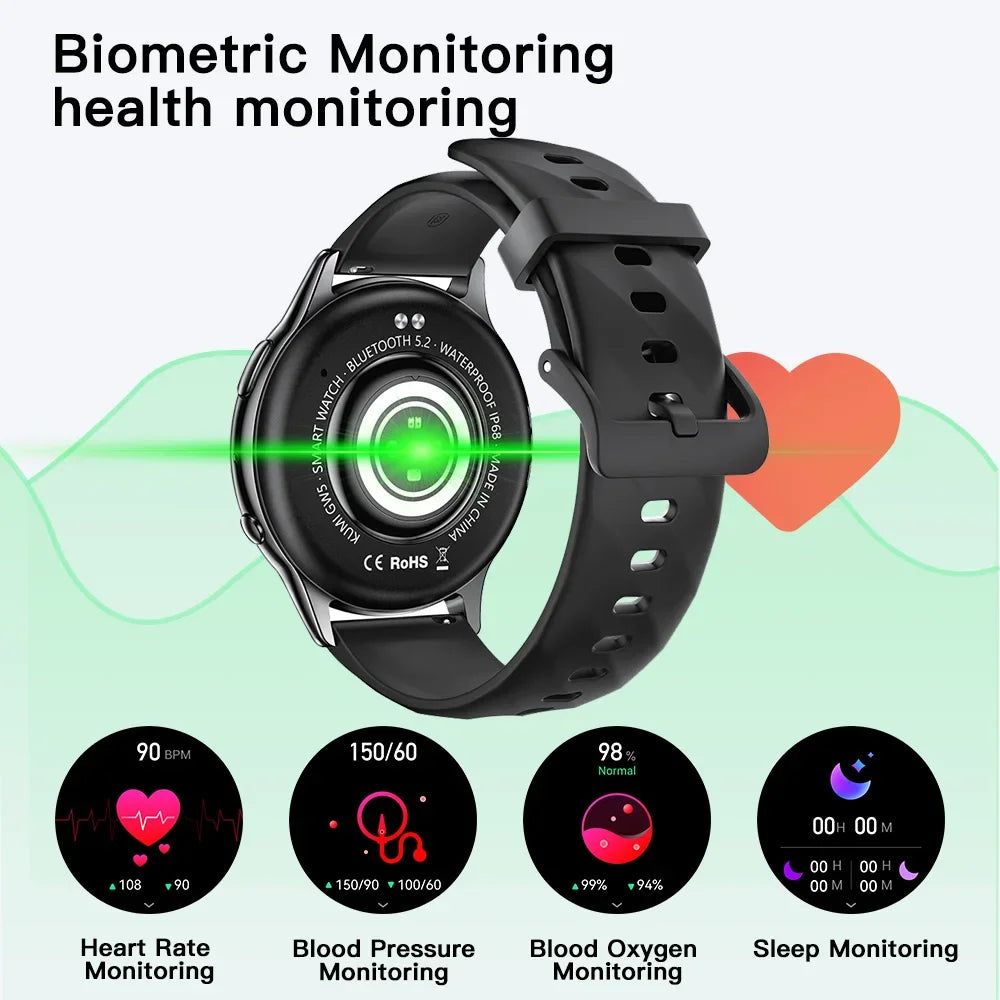 GW5 Smart Watch 1.39" HD Display Fitness Tracker IP68 Waterproof Heart Rate SpO2 Monitor