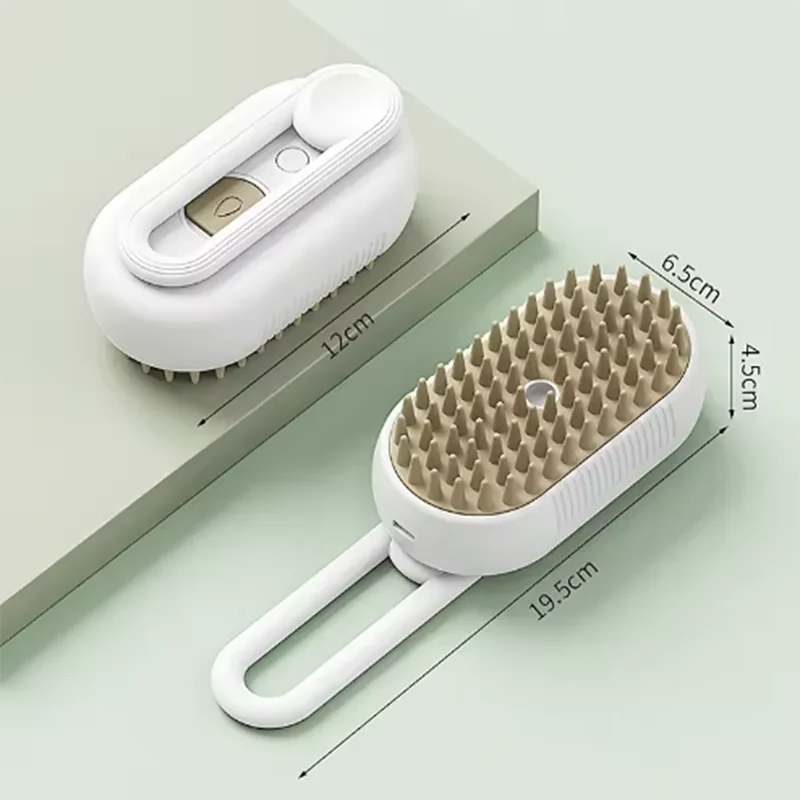 Pet Spray Steam Brush, Folding Rotatable,  Hair Removal Brush Comb