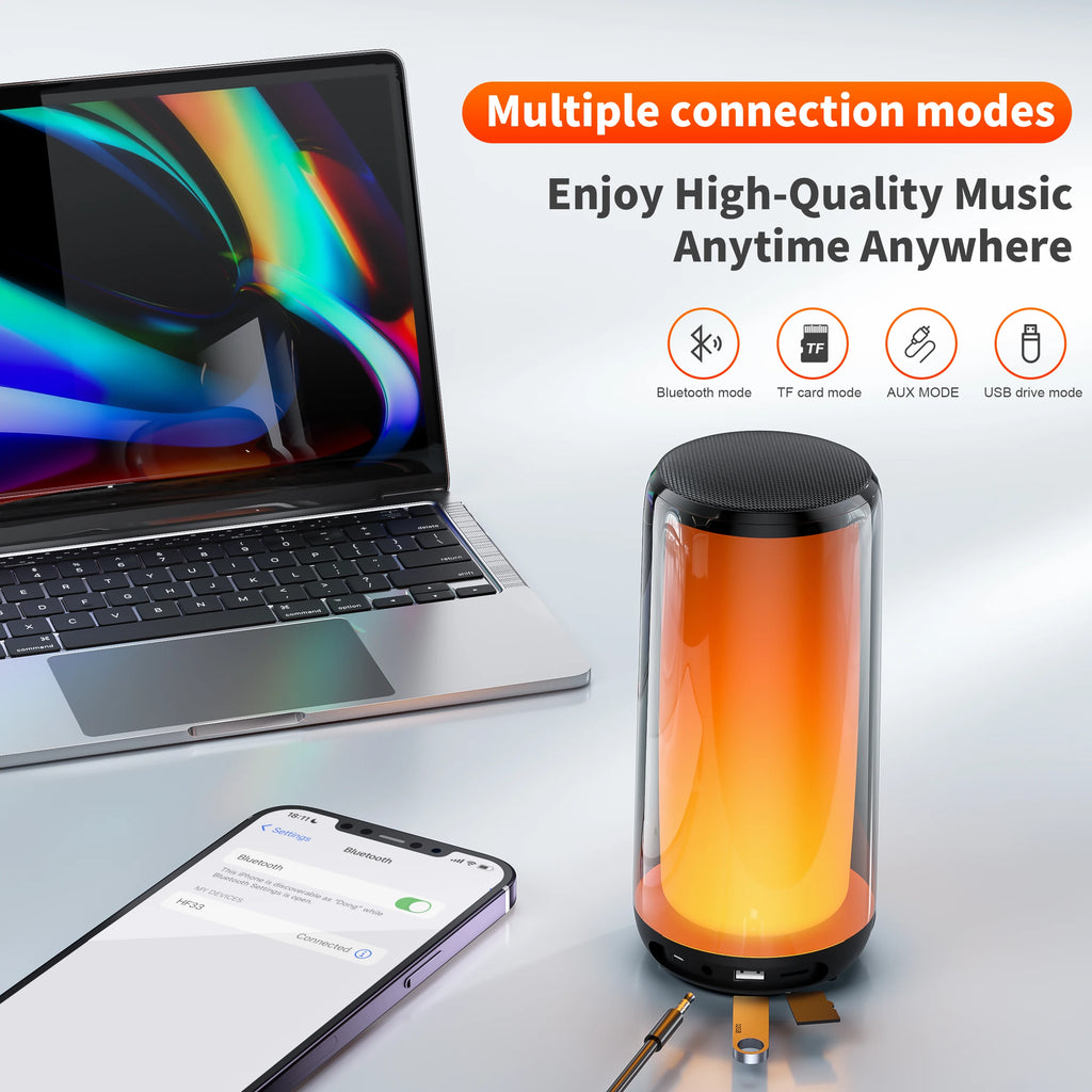 Bluetooth Speaker with Hi-Res 10W Audio, Wireless HiFi Portable Speaker IPX5 Waterproof,Outdoor Multiple connection modes