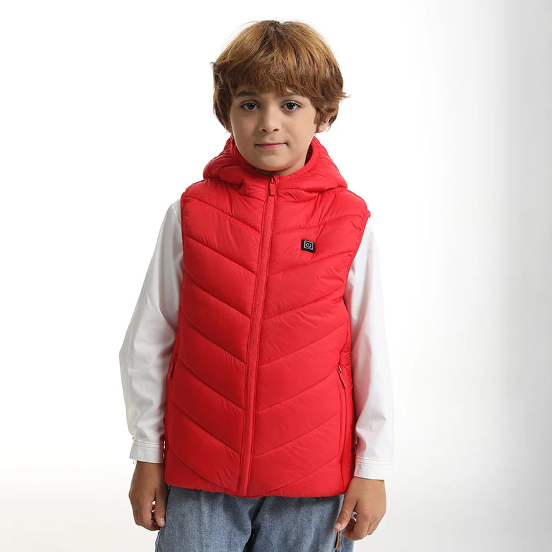 Children Heated Vest Hooded