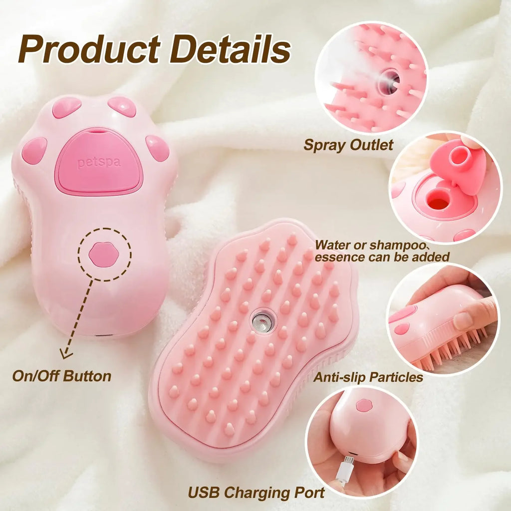 3 in 1 Pet  Steam Brush Comb Cat and Dog,  Hair Brushes Massage , Pet Grooming