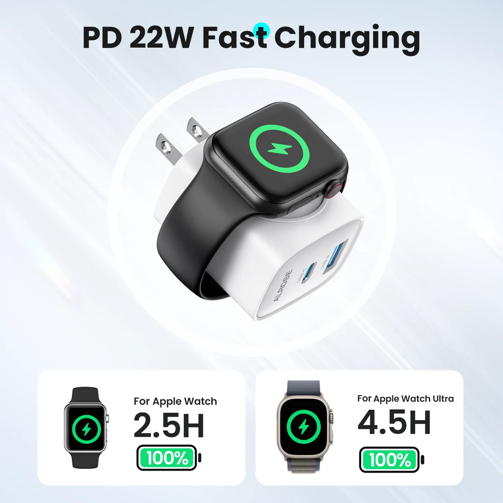 Fast Charging Block, 3 in 1 for Apple Watch, Iphone, Samsung