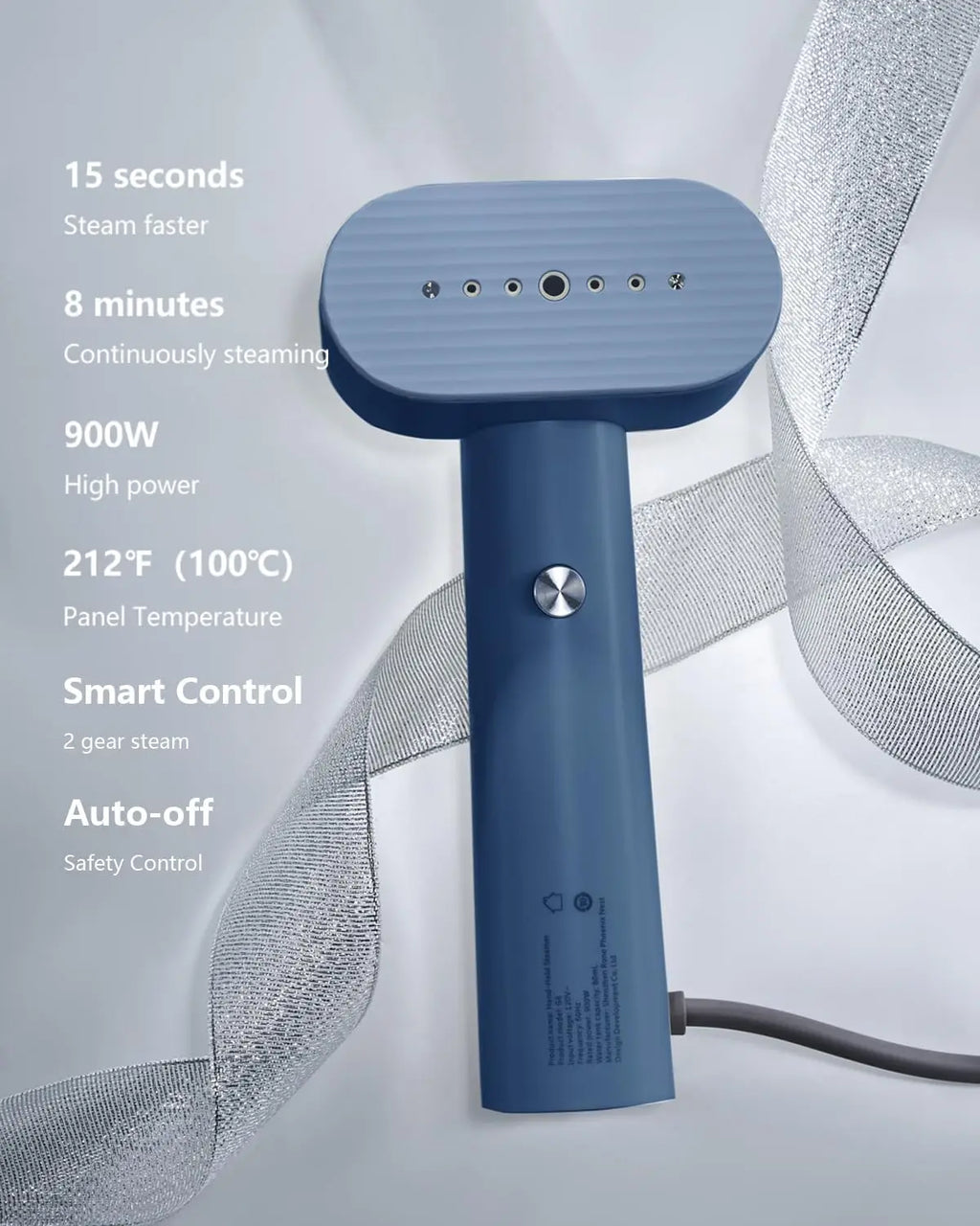 Handheld Steamer for Clothes –  Palm-Sized & Lightweight (0.8lb)