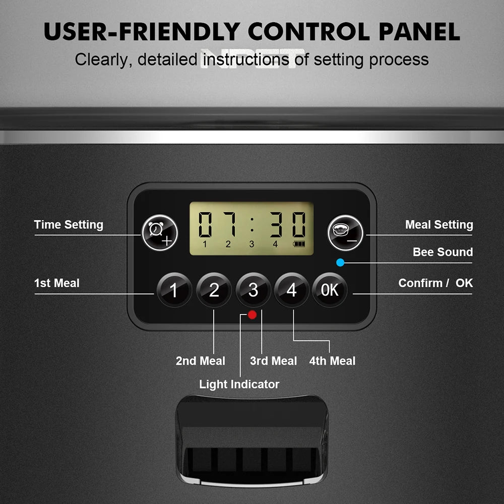 Automatic Smart Pet Feeder for cats dogs.  Customize healthy dry food.