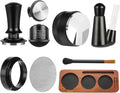 7-Piece Espresso Accessories Kit with 51mm Tamper, WDT Tool, Tamping Station, Dosing Funnel, Brush, Puck Screen
