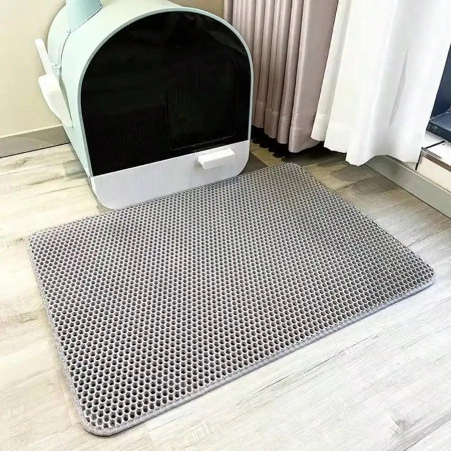 Extra-Large Double-Layer EVA Cat Litter Mat Non-Slip Washable Litter Trapping