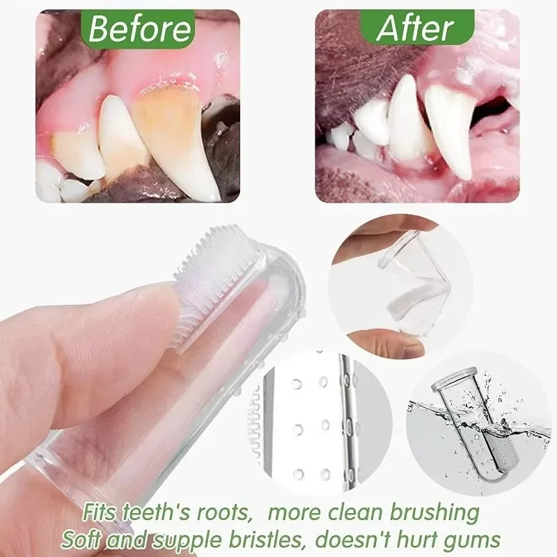Super Soft Pet Finger Toothbrush for Teeth Care