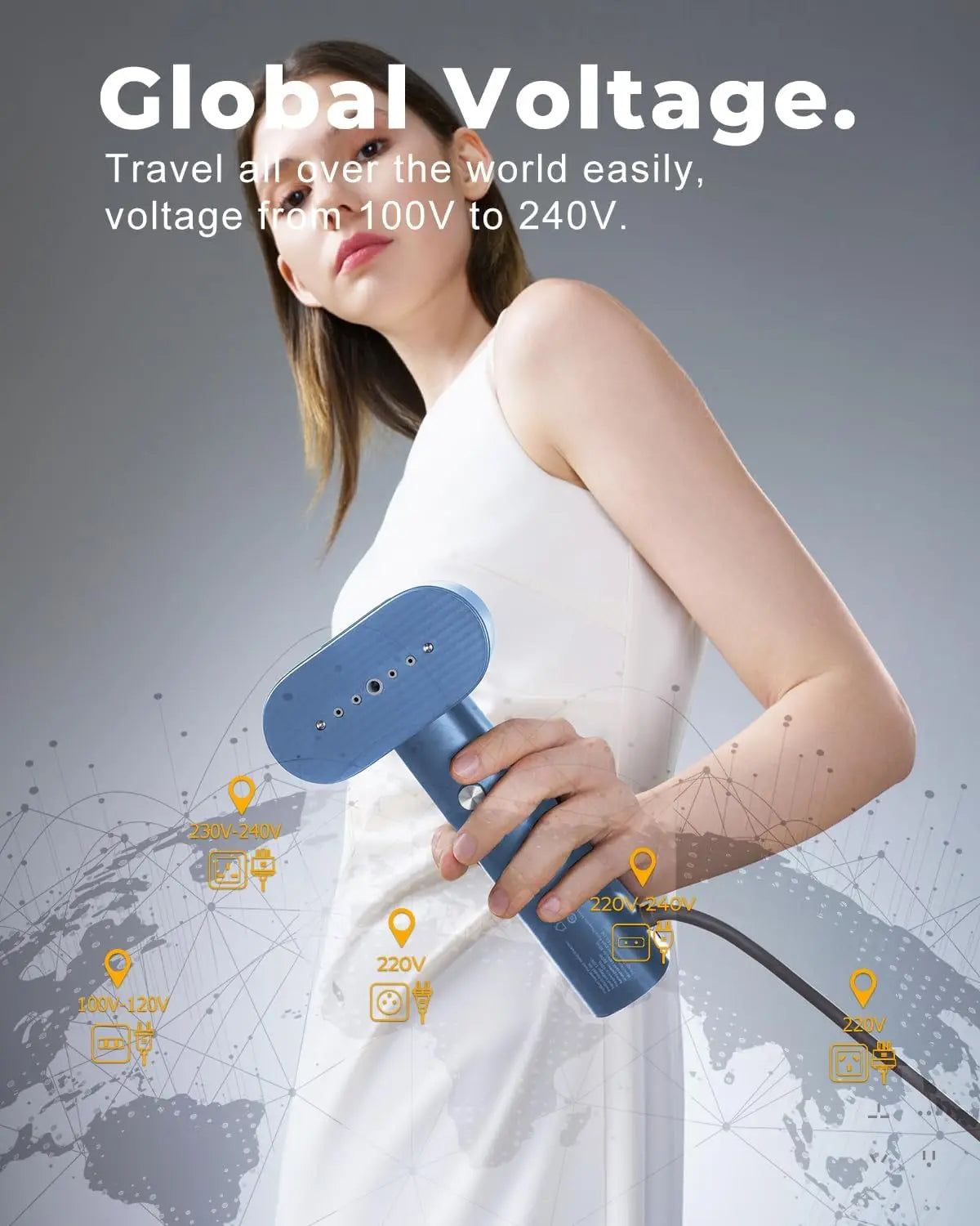 Handheld Steamer for Clothes –  Palm-Sized & Lightweight (0.8lb)