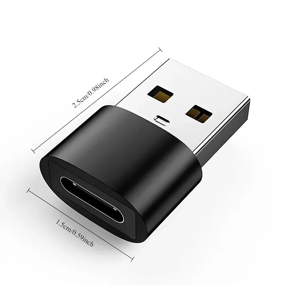 3-Pack USB to USB C Adapter, USB C Female to USB Male Super Fast Charging