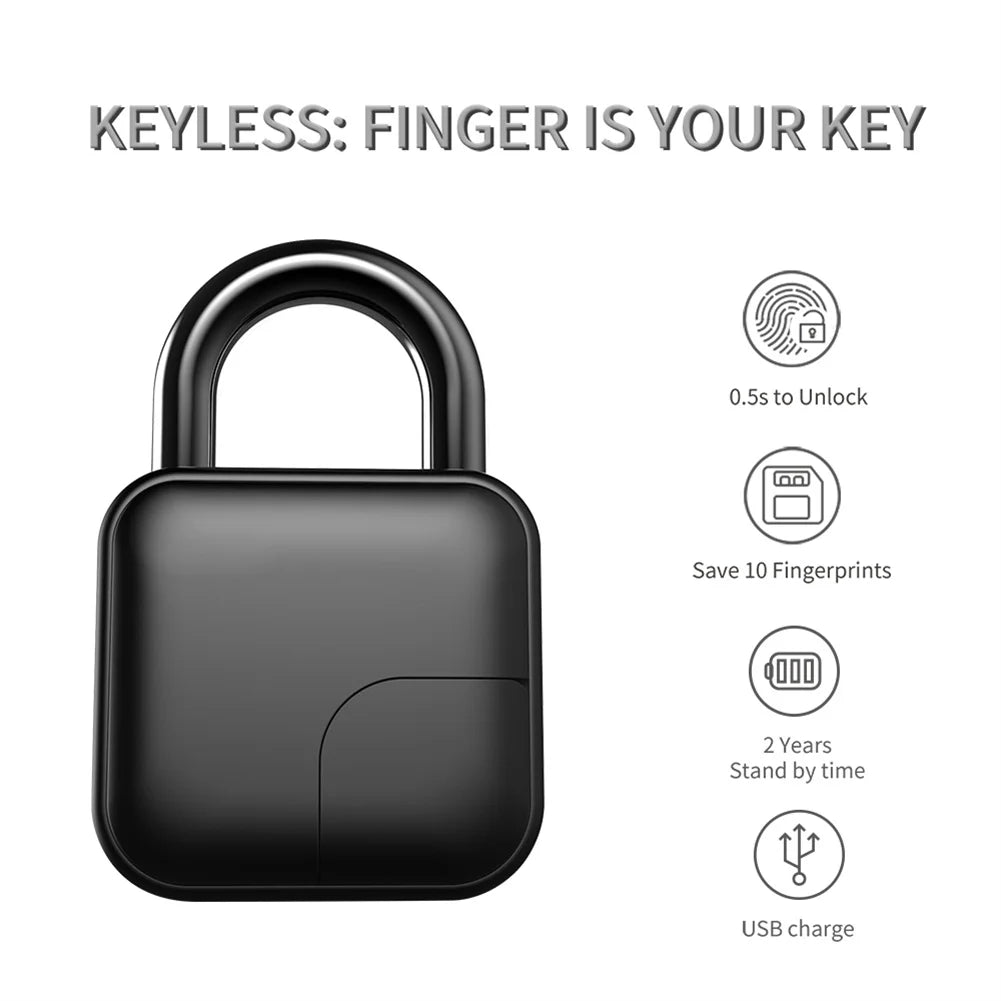 Smart Biometric Fingerprint  Keyless Padlock