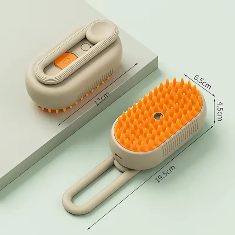Pet Spray Steam Brush, Folding Rotatable,  Hair Removal Brush Comb