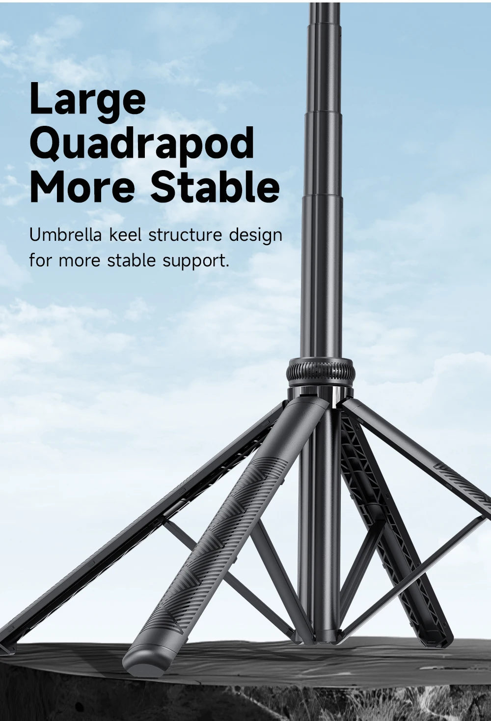 Tripod 360°Auto-Rotation AI Tracking Remote Control Bluetooth Shooting Quadrapod Selfie Stick Stabilizer Optional Fill Light