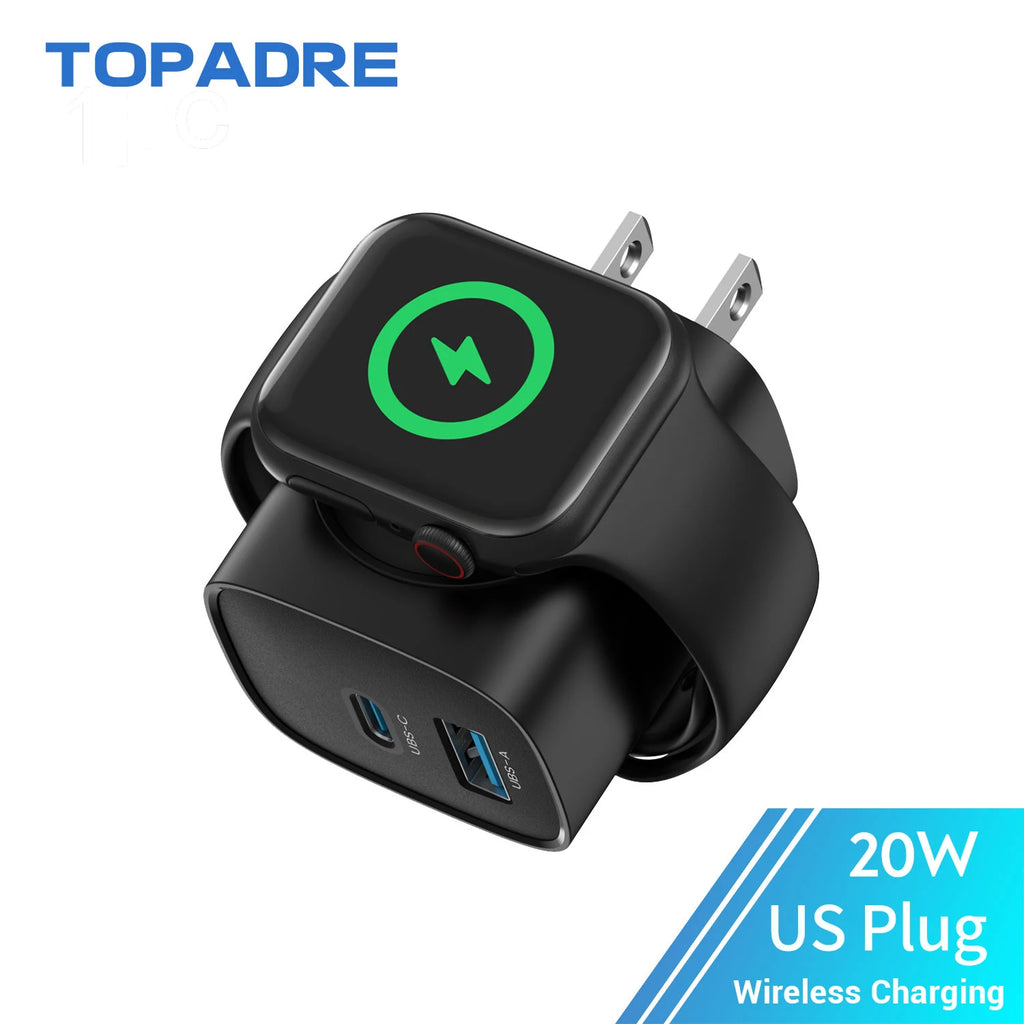 Fast Charging Block, 3 in 1 for Apple Watch, Iphone, Samsung