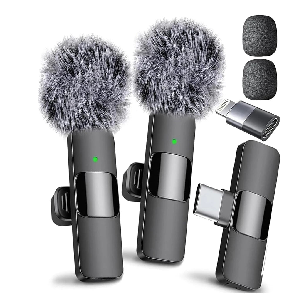 Wireless Microphone Audio Recording for iPhone Android Live