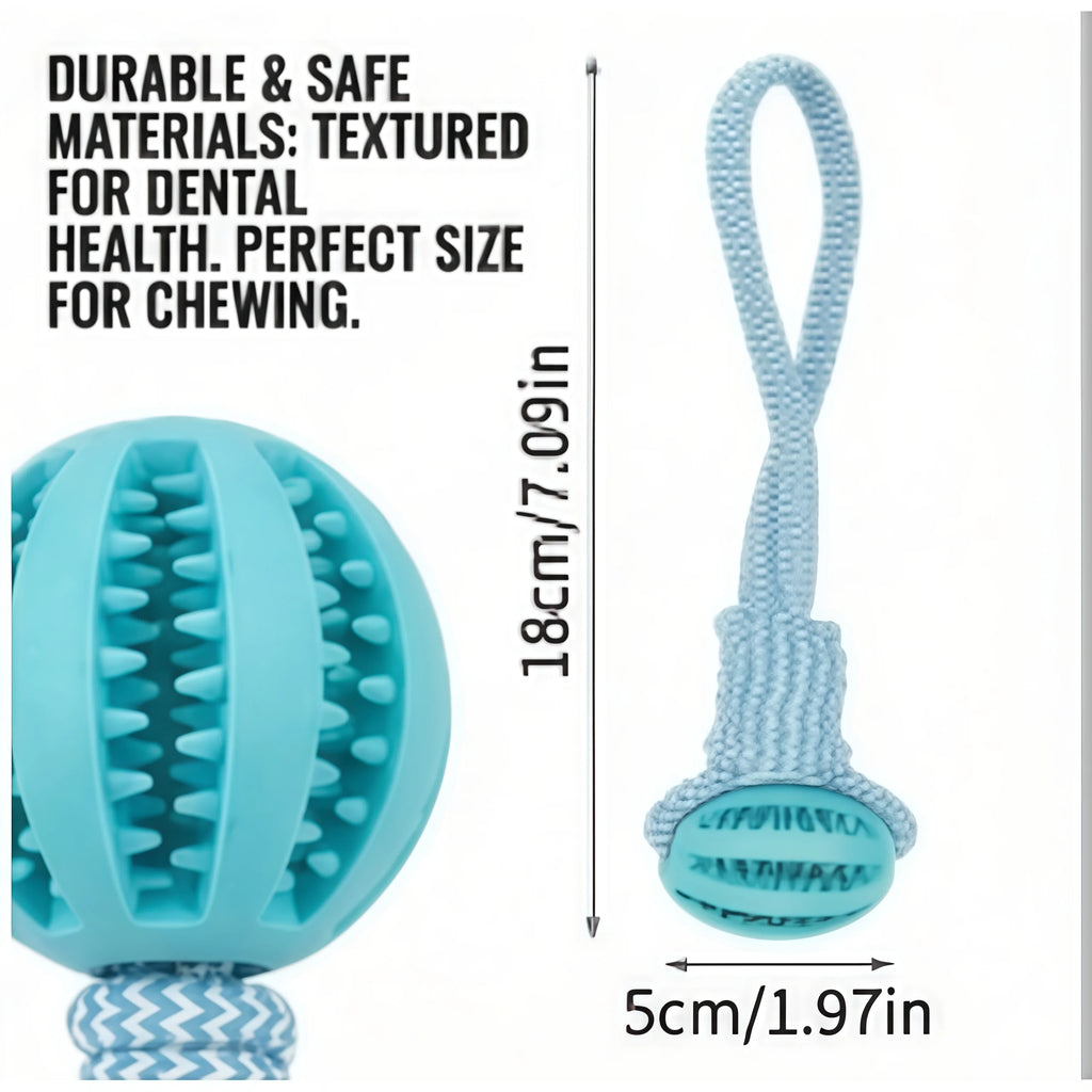Braided Rope Pet Chew Toy Ball & Treat Dispenser