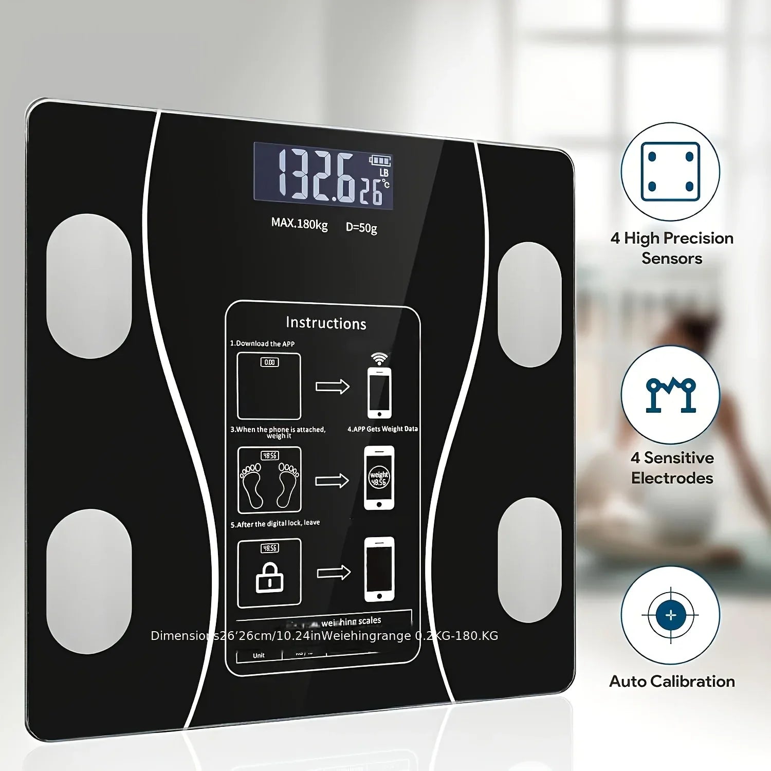 Smart Digital Body Scale, Ideal for Weight Management & Fitness