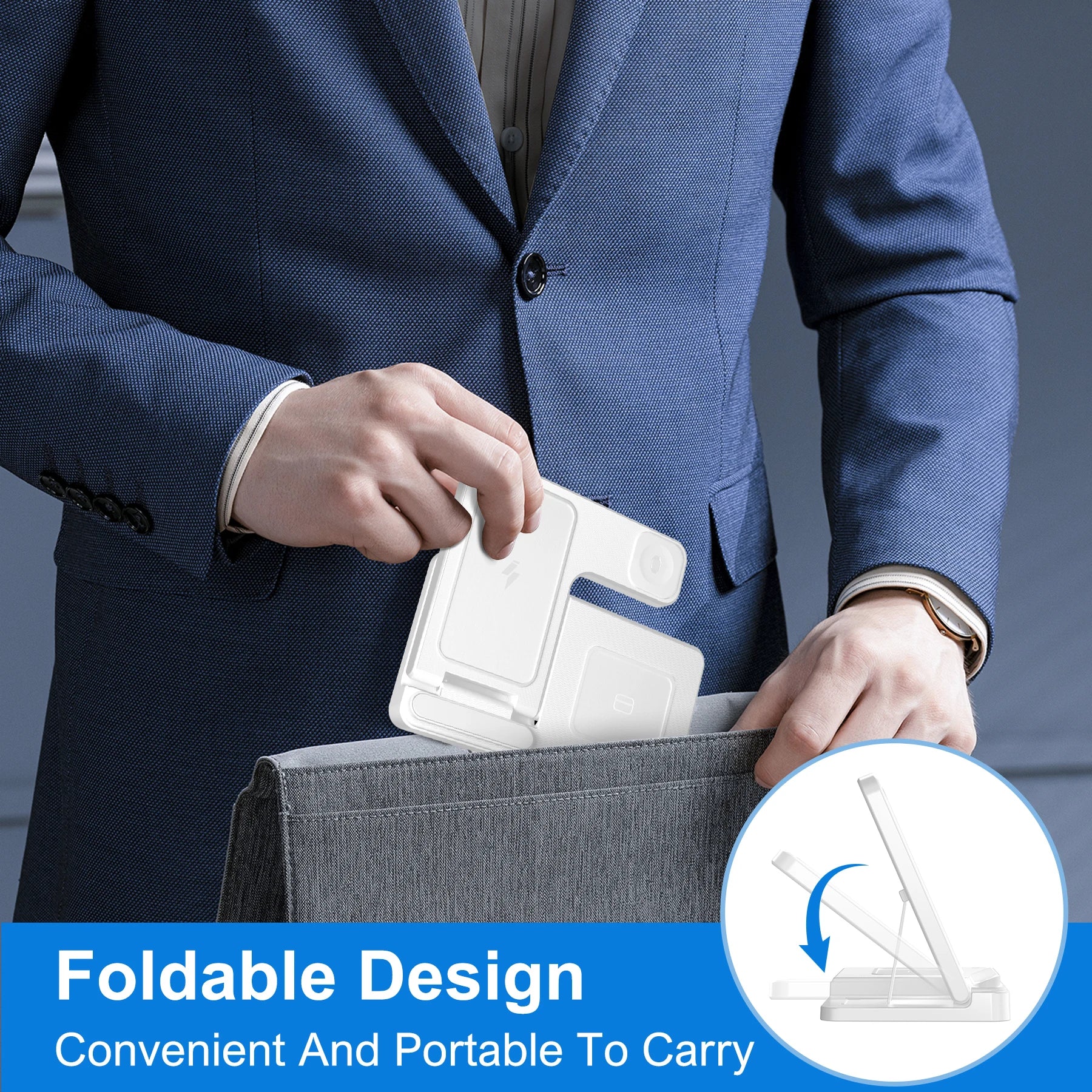 3 In 1 Fast Charging Dock Station  for iPhone, Apple Watch,  Airpods.