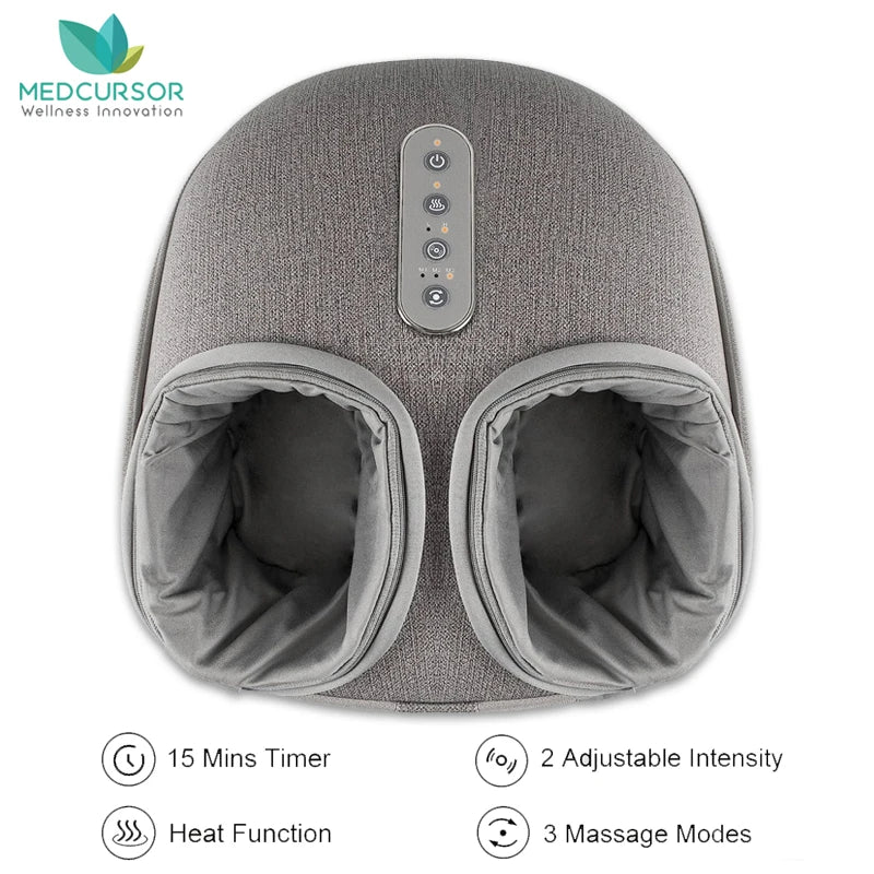 Foot Massager with Heating Therapy. Deep Kneading Roller for Pain Relief.