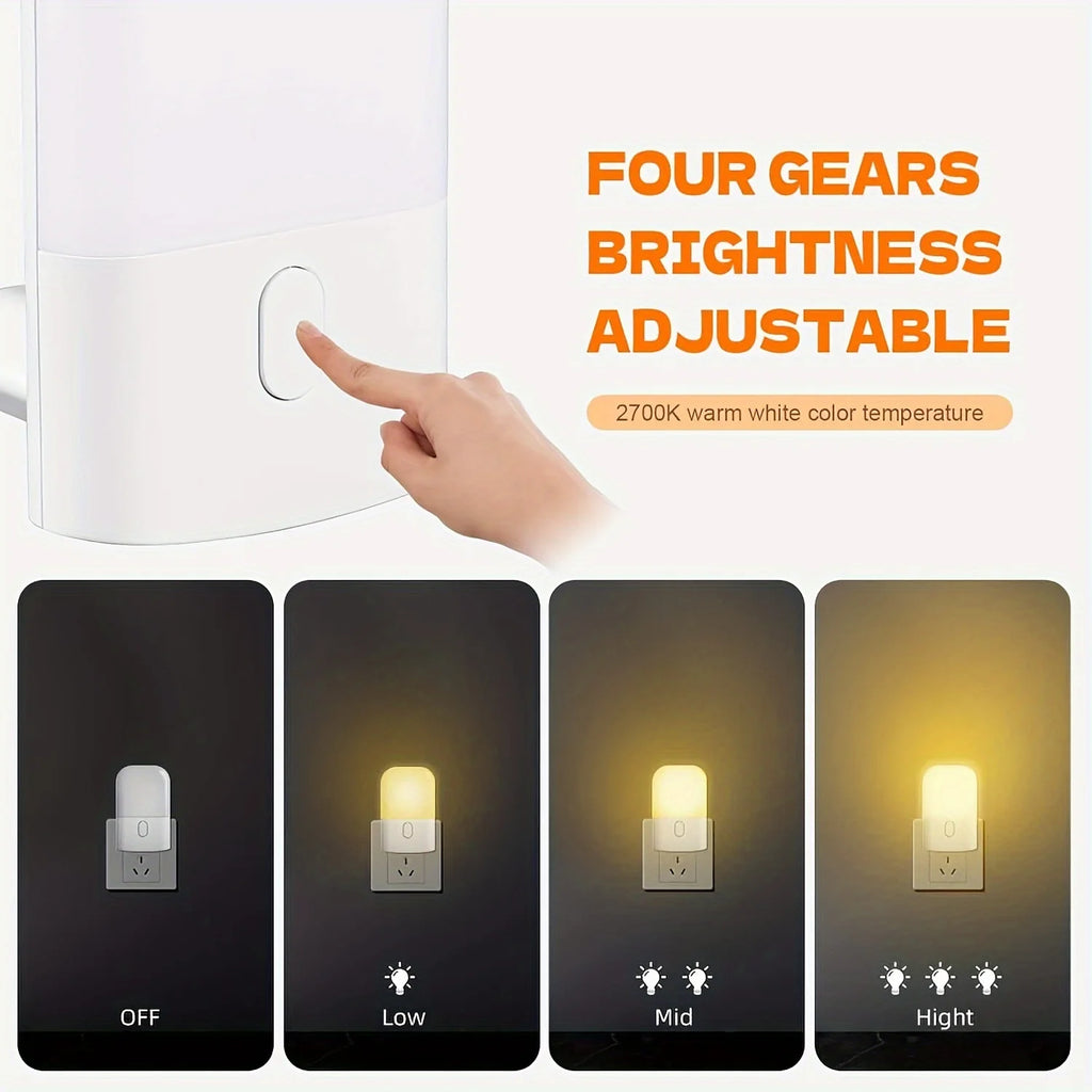 Smart LED Night Light, Plug-In Wall Sconce.