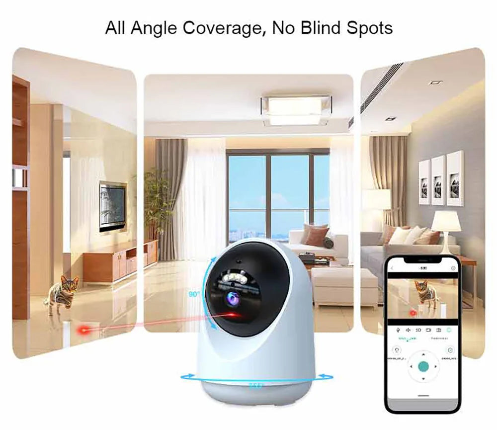 SmarT Pet Camera and  Teasing Automatic Cat Laser Toy / Indoor Smart Interactive Adjustable Mode
