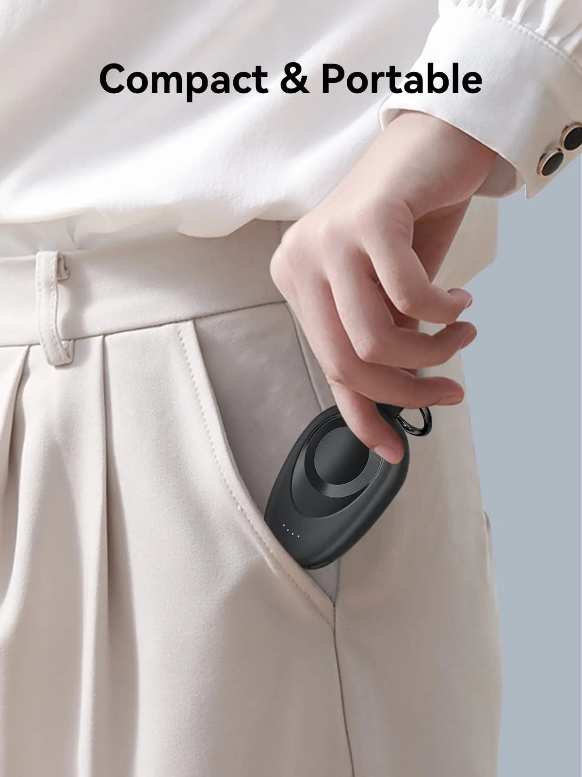 Portable Power Bank Charger for Apple Watch Keychain.