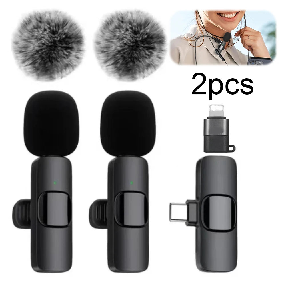 Wireless Microphone Audio Recording for iPhone Android Live