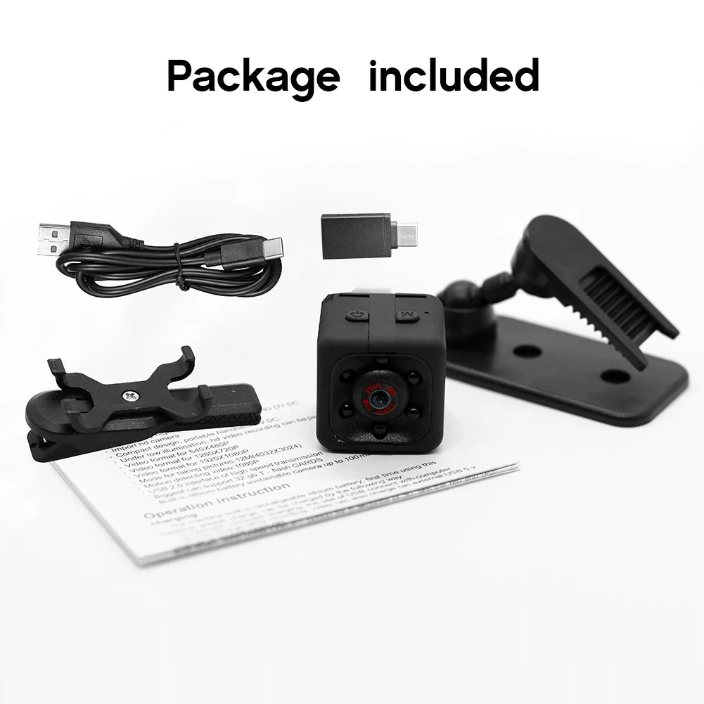 Mini Camera 1080P, Full HD with Night Vision, Motion Activation for Indoor / Outdoor