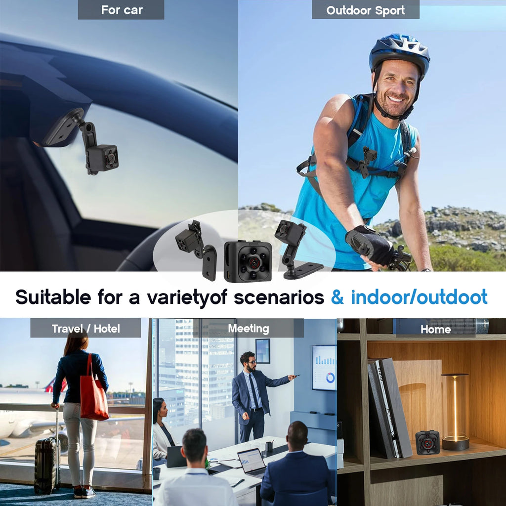 Mini Camera 1080P, Full HD with Night Vision, Motion Activation for Indoor / Outdoor