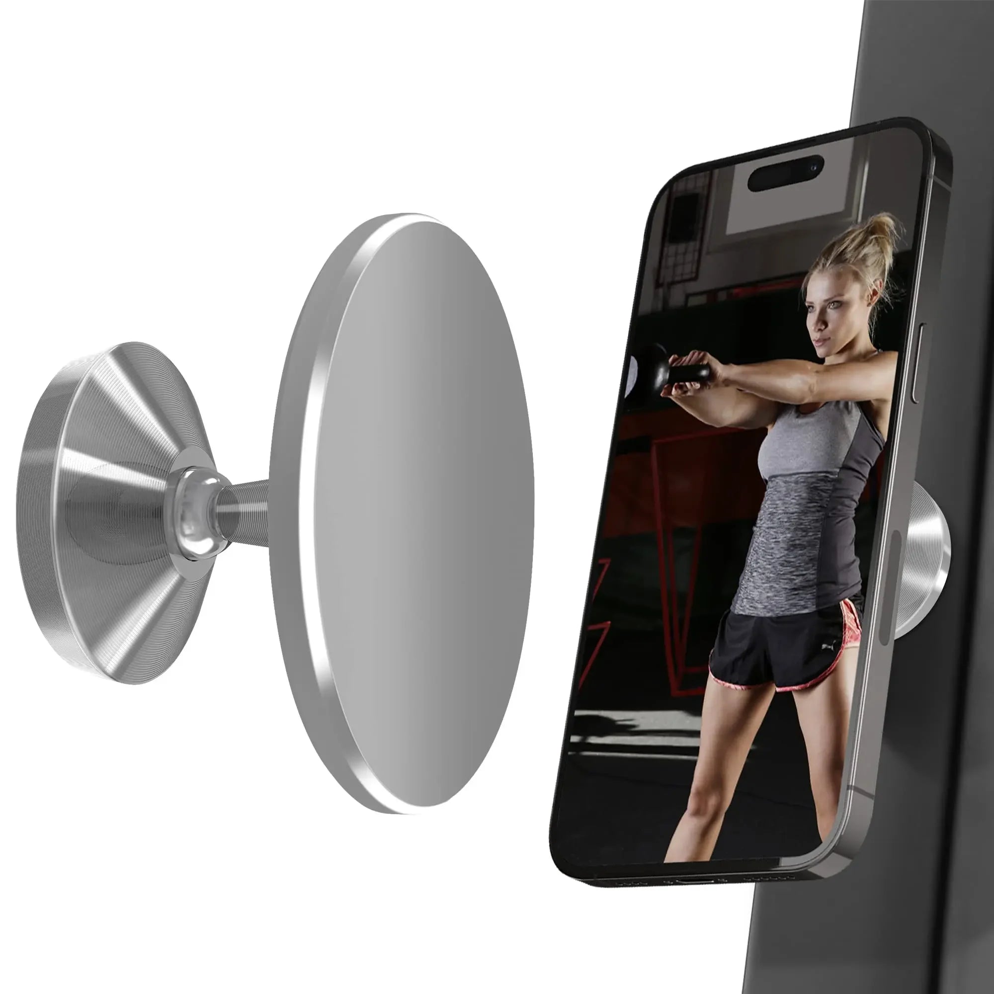 Magnetic  Double-sided  Phone holder. Ideal for Gym Machines.