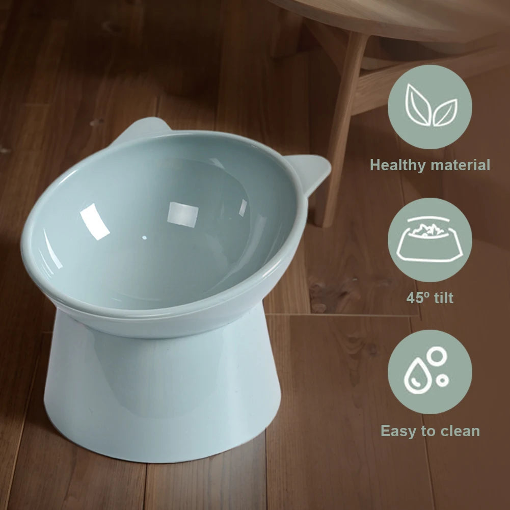 Pet Food Bowl -  Elevated / Tilted Anti Vomiting