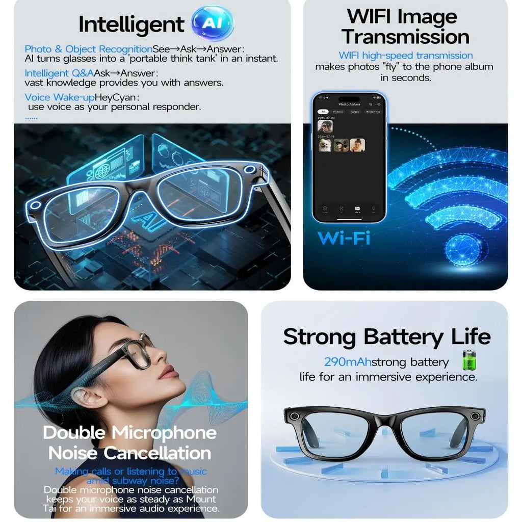 AI Smart glasses with video recording