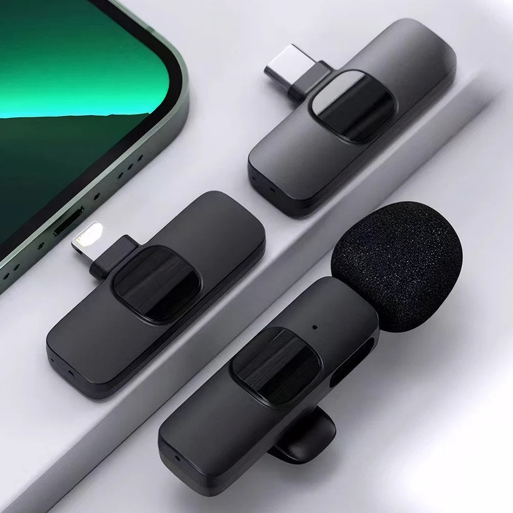 Wireless Microphone Audio Recording for iPhone Android Live