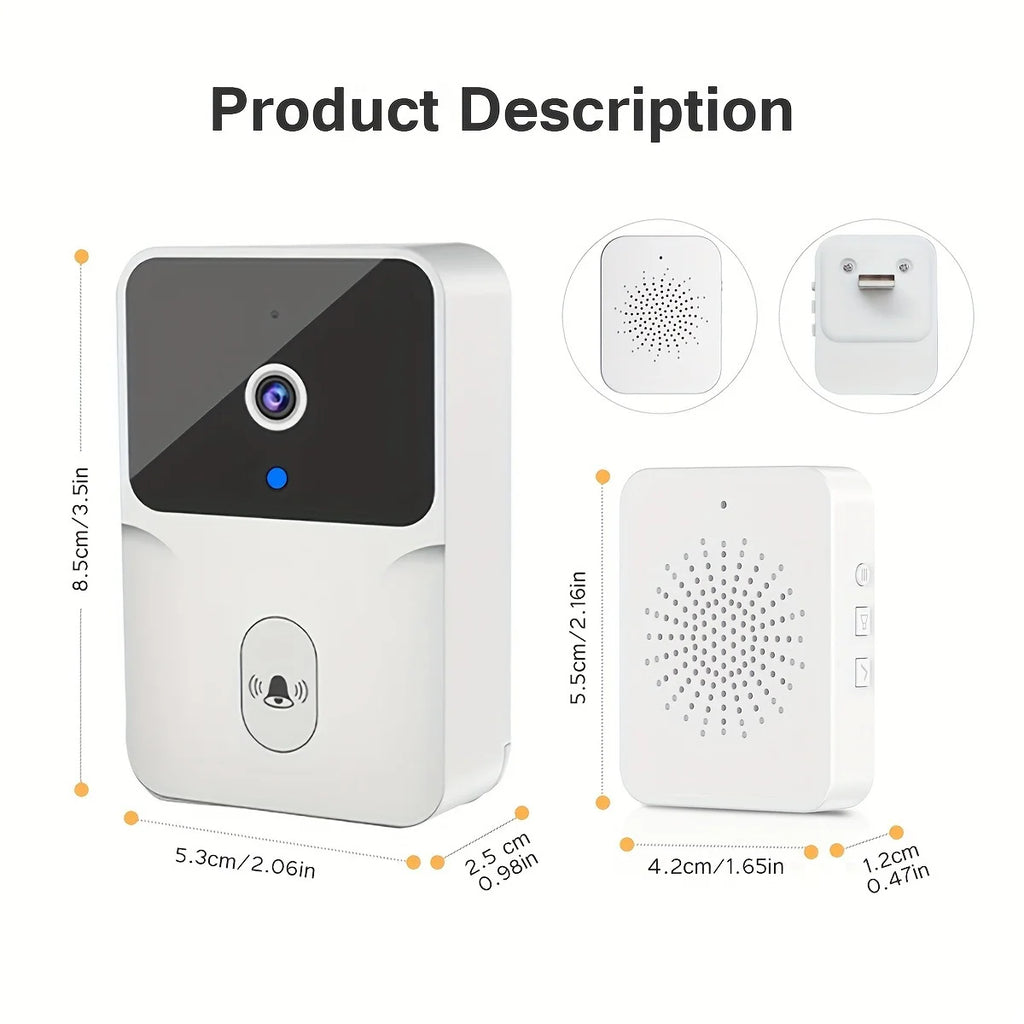Smart Video Doorbell Camera, Night Vision, Voice Change, 2-Way Audio.
